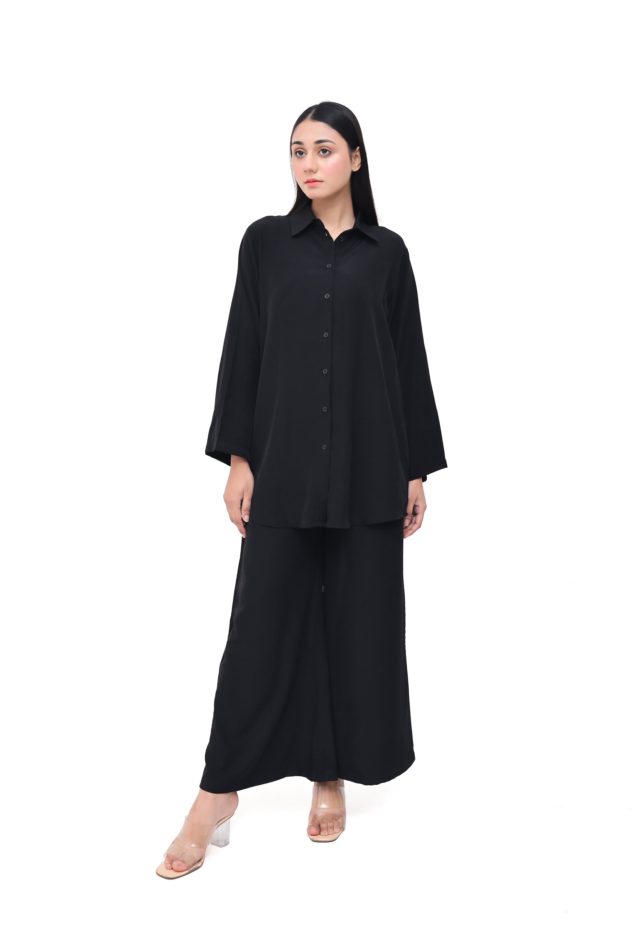 Black Georgette Co-Ord Set – D14BK-26