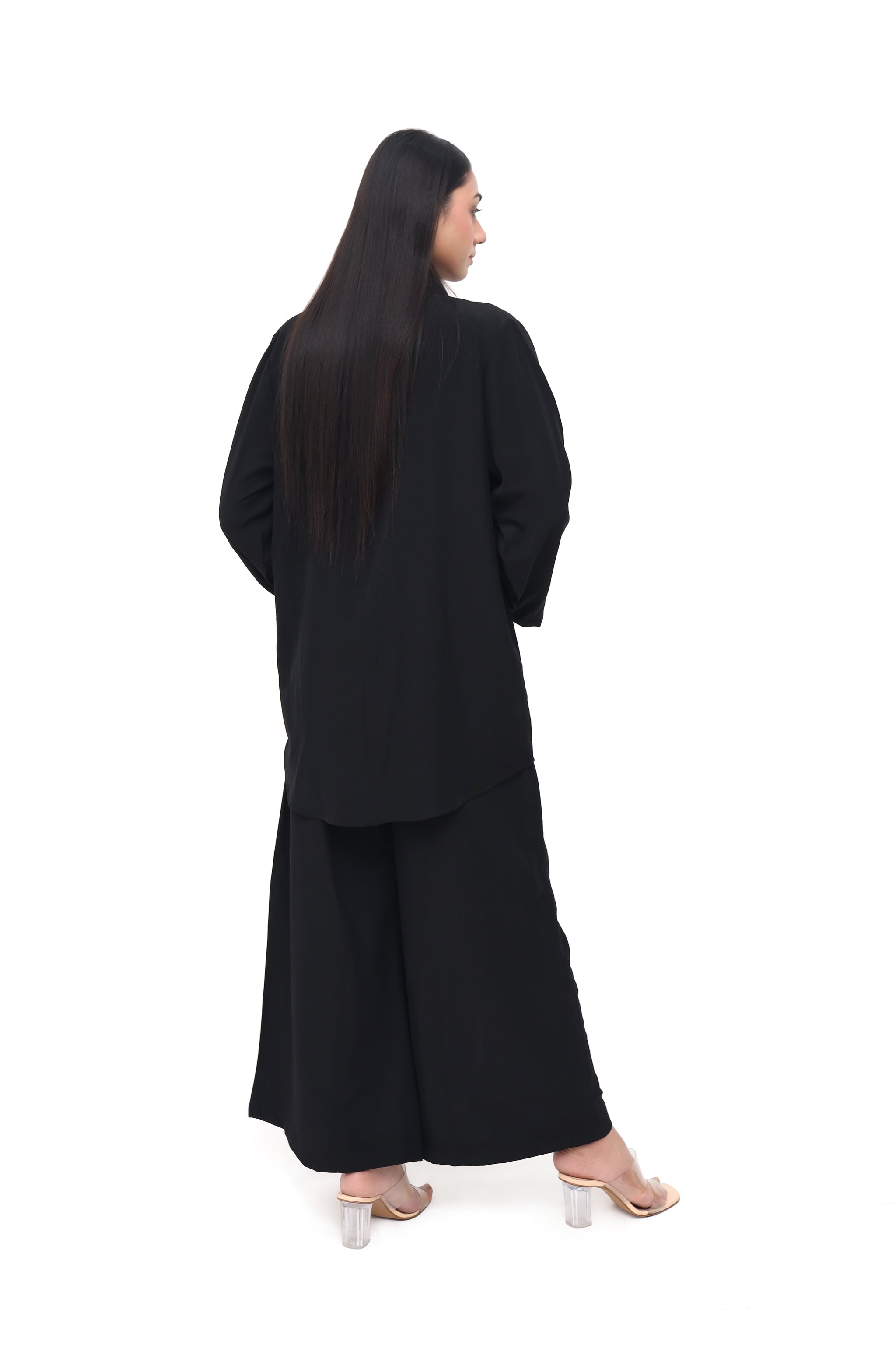 Black Georgette Co-Ord Set – D14BK-26