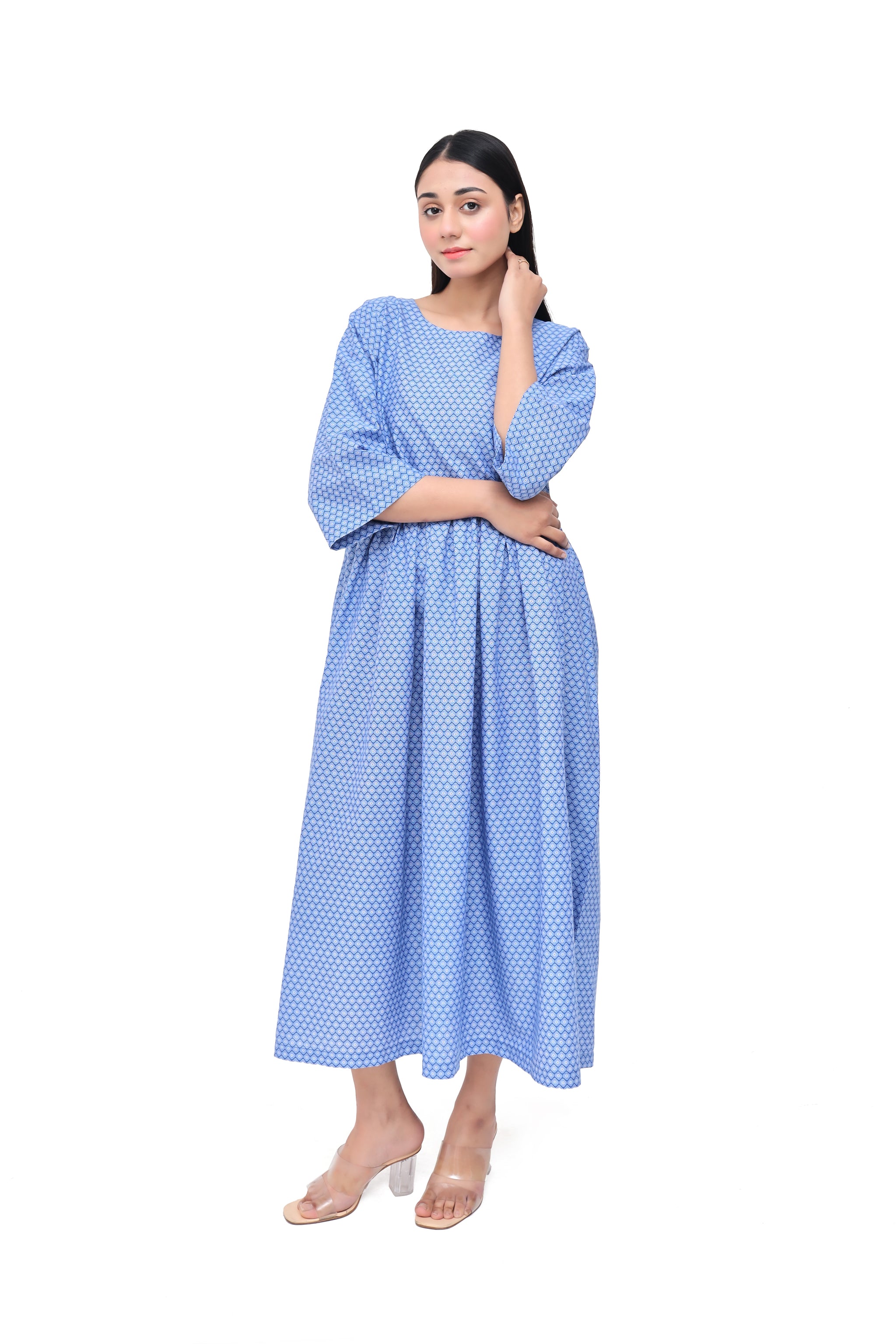 Printed Smock Dress – D12BE-26